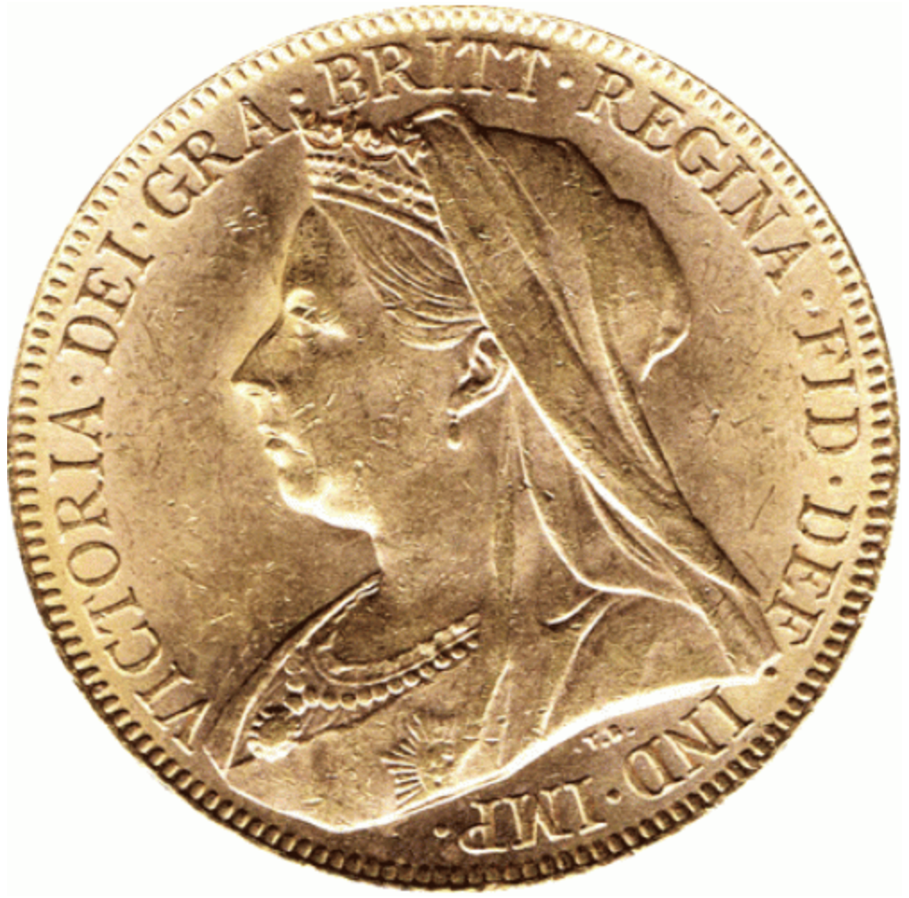 UK  1/2 Libra (Sovereign) Vitoria (Viuva)