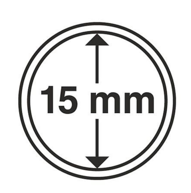 10 Cápsulas para moedas 15mm