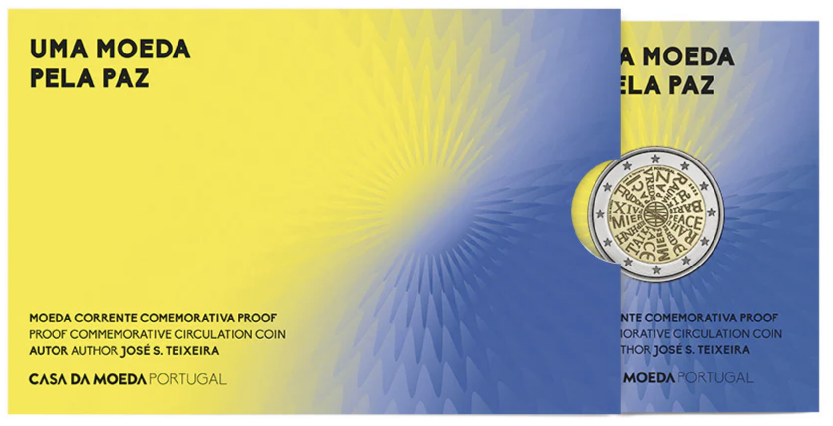 Portugal 2€ Uma Moeda pela Paz 2023 Proof 