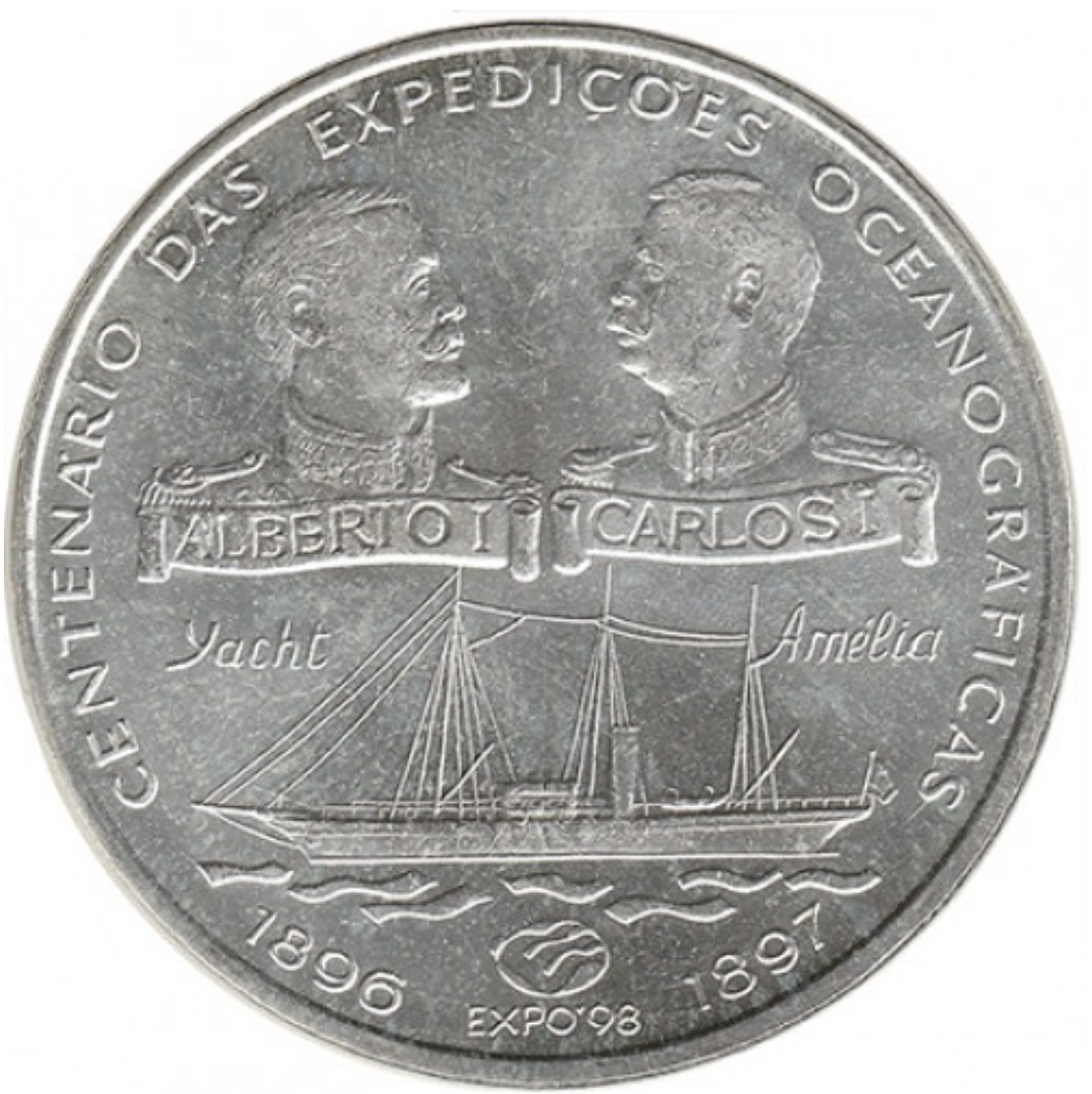 Portugal 1000$00 Centenário das Expedições Oceanográficas 1997