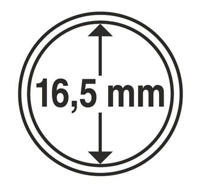 10 Cápsulas para moedas 16,5mm