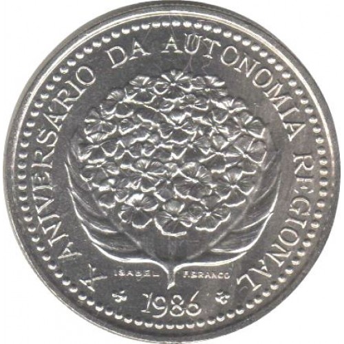 Portugal 100$00 X Aniv Autonomia Regional dos Açores 1986