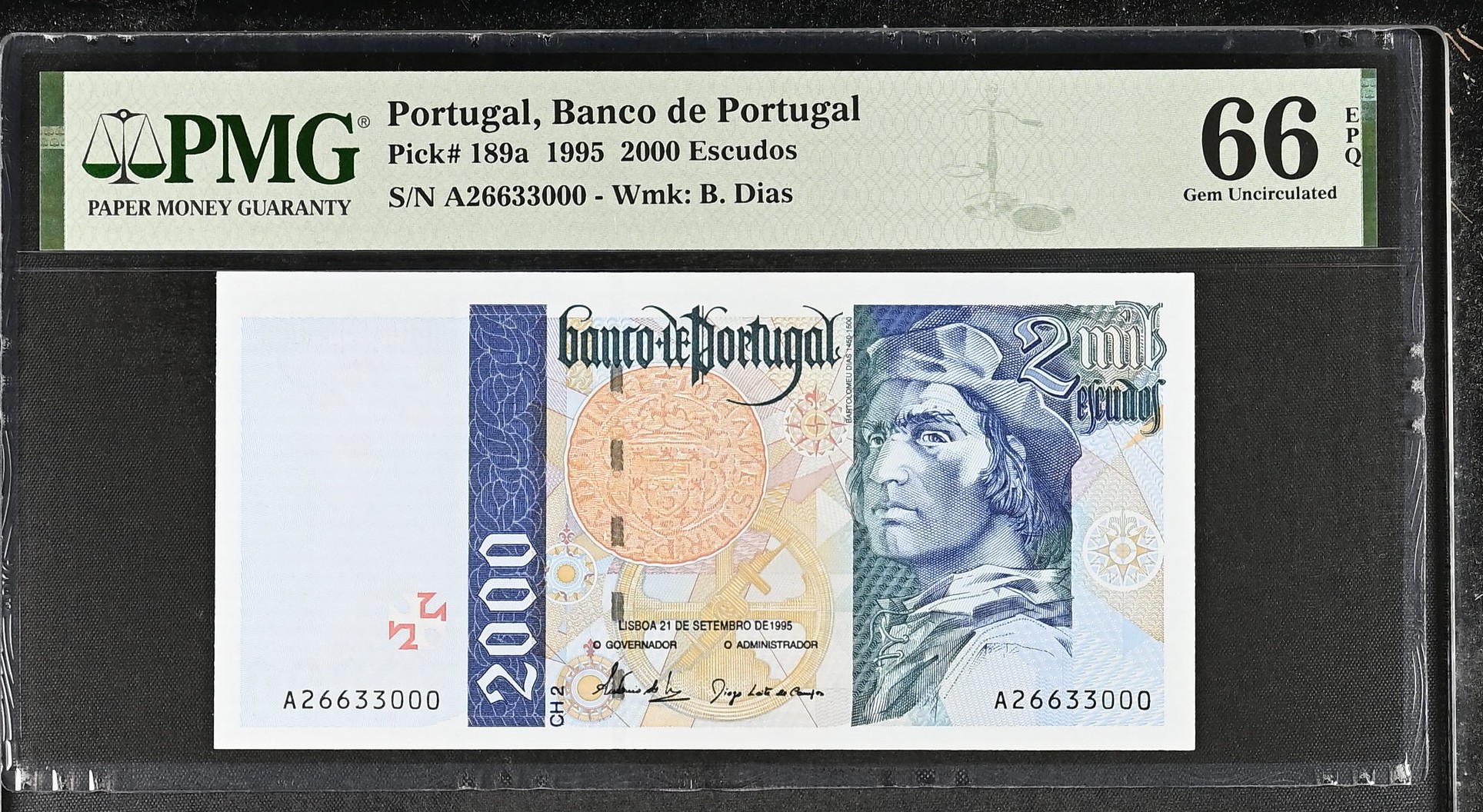2.000 Escudos Bartolomeu Dias 21.09.1995 PMG66