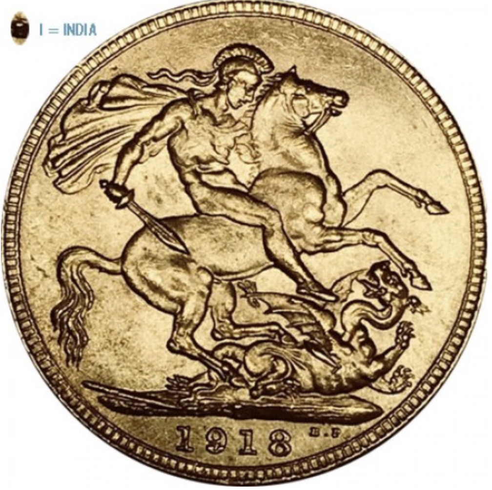 India Jorge V (Libra Sovereign) 1918 “I”