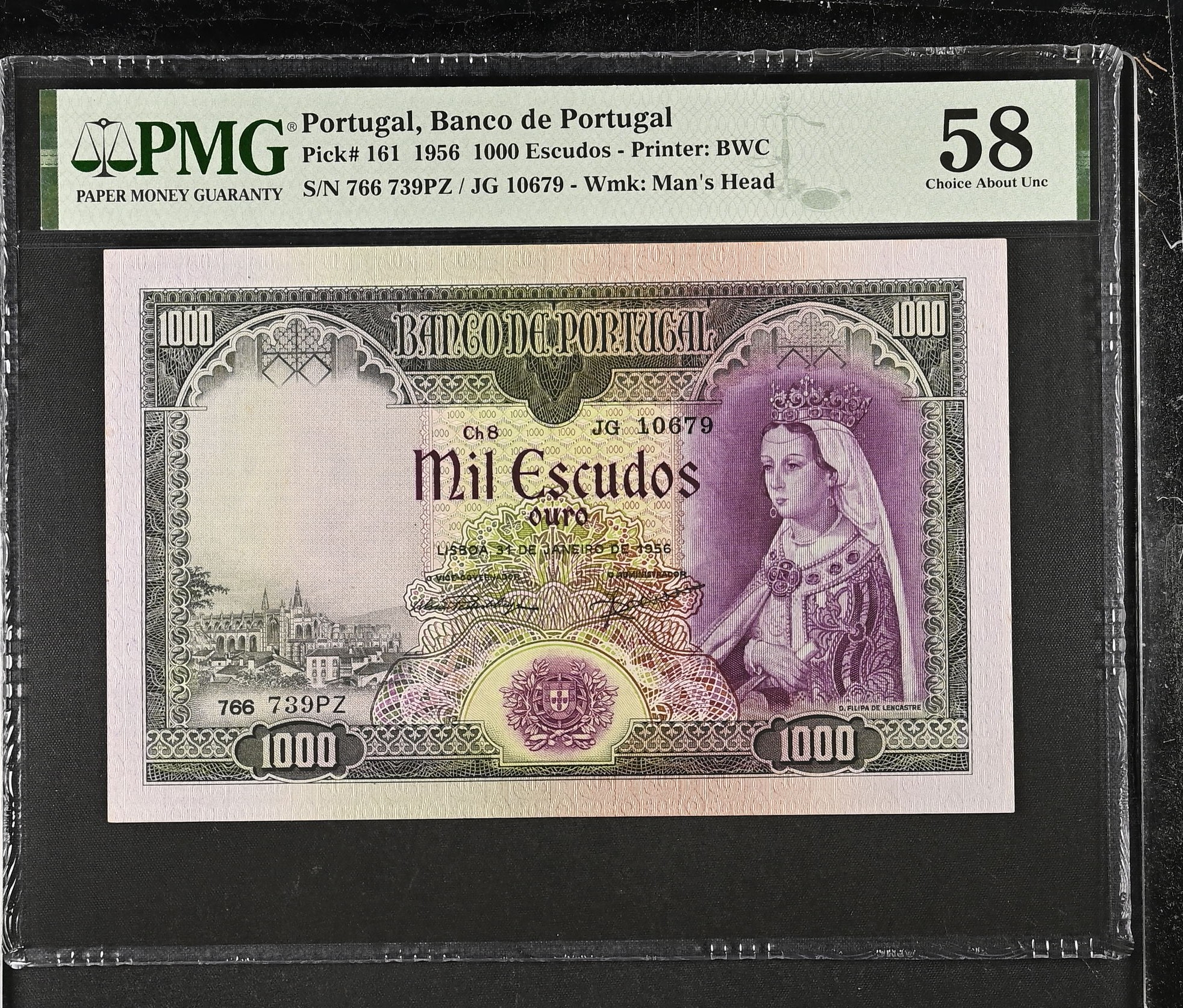 1.000 Escudos D. Felipa de Lencastre 31.01.1956  PMG58