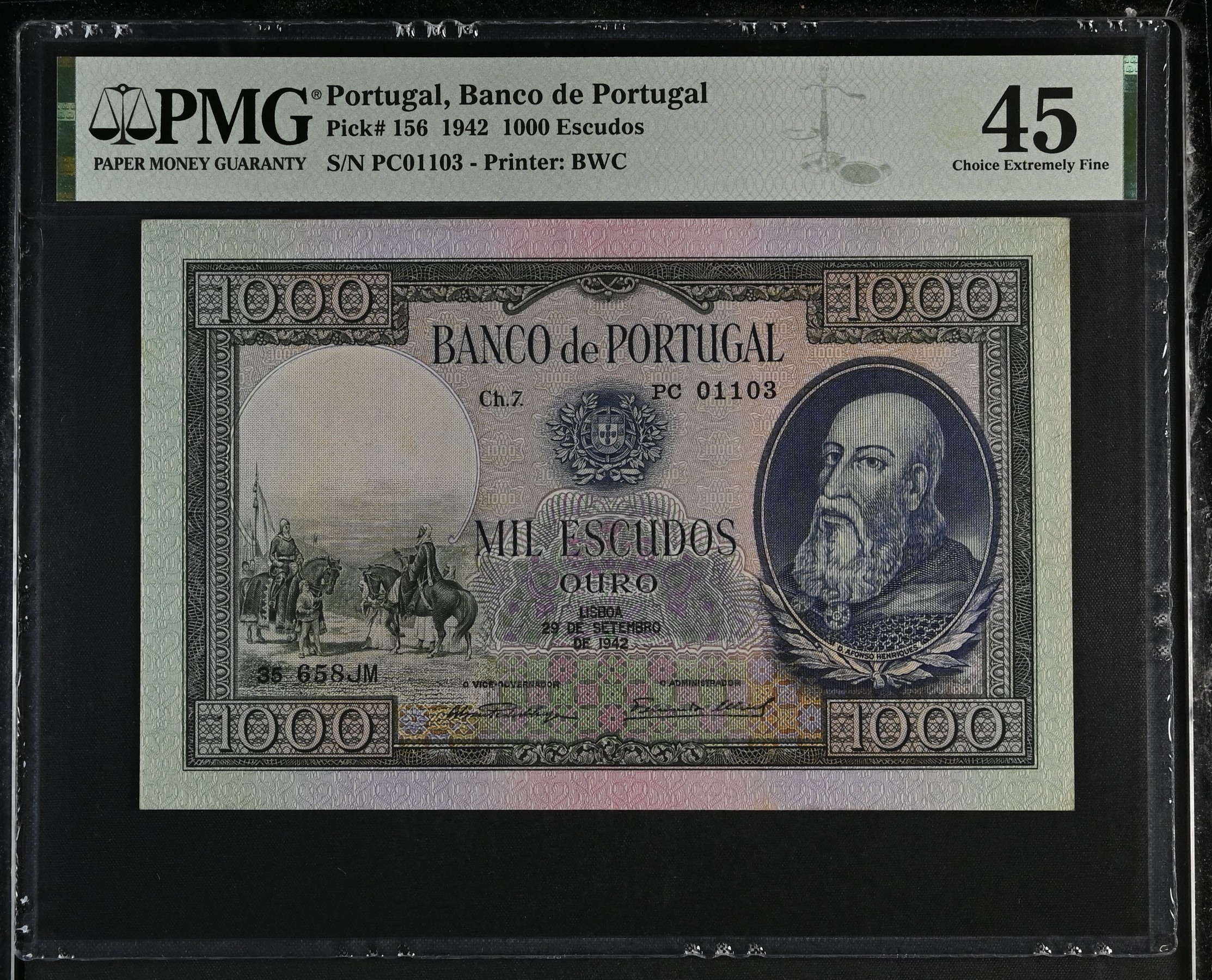 1.000 Escudos D. Afonso Henriques 29.09.1942  PMG45