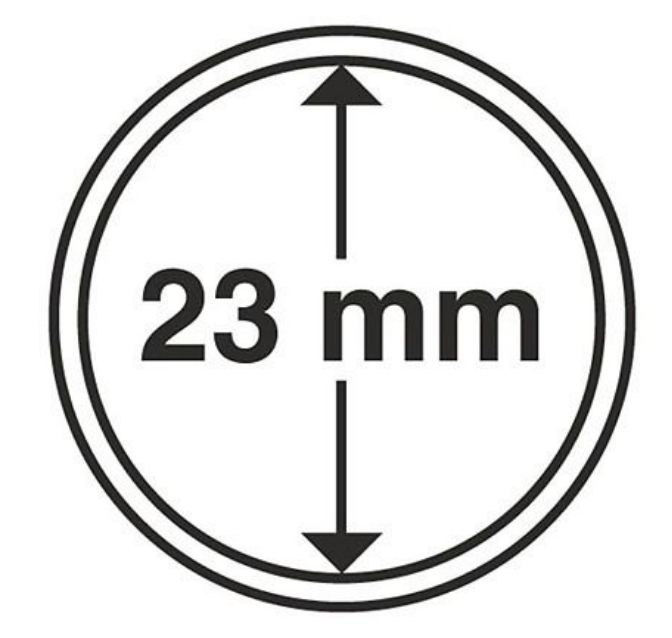 10 Cápsulas para moedas 23mm
