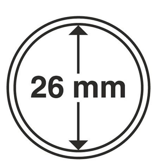 10 Cápsulas para moedas 26mm