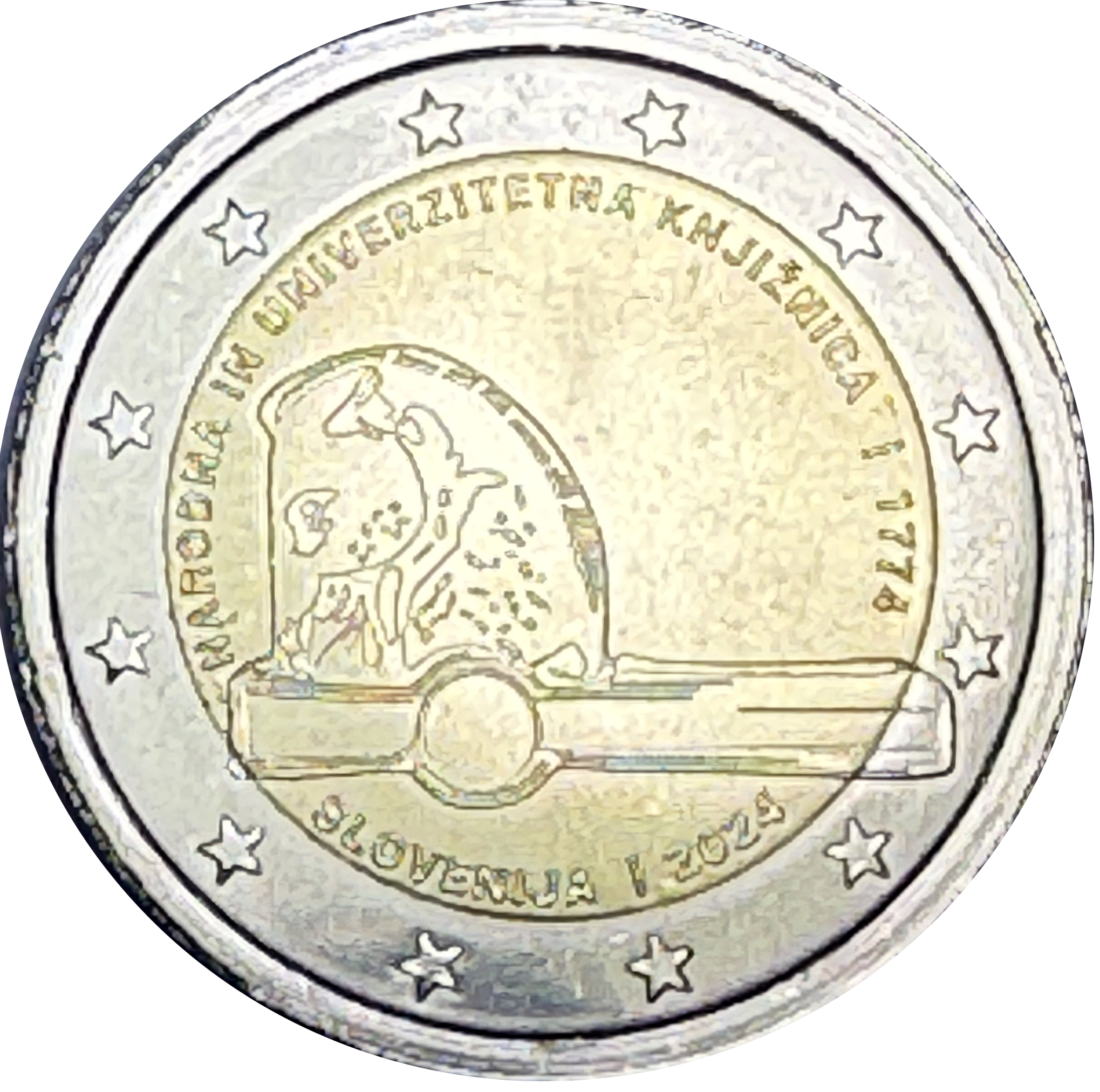 Eslovénia 2€ 250 Anos da nação e da Biblioteca Universitária 2024