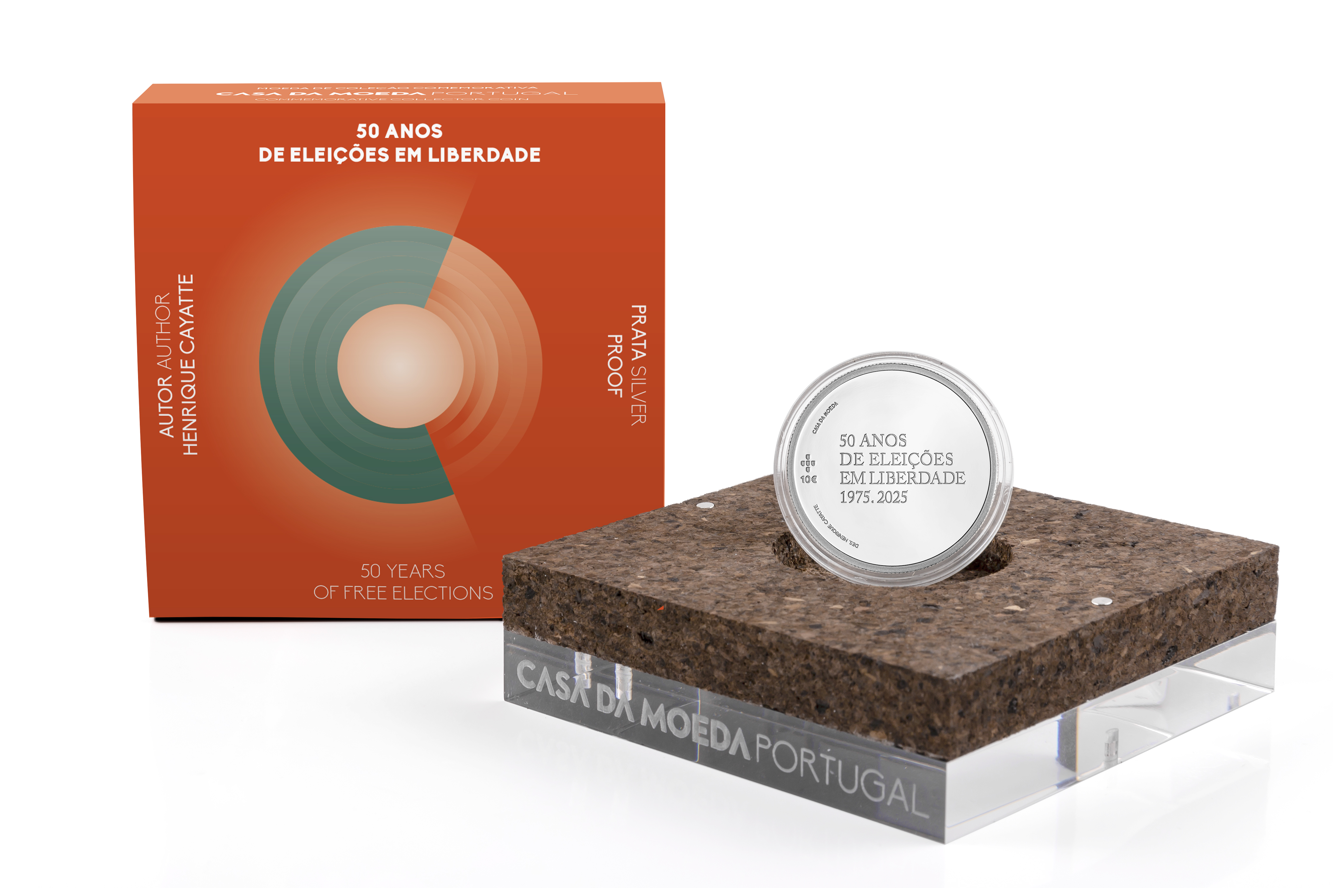 Portugal 10€ 50 Anos de Eleições em Liberdade Prata Proof 2025