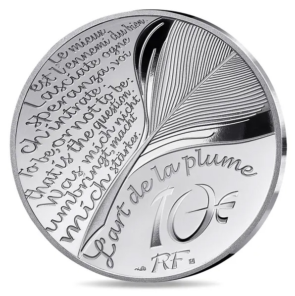 França 10€ "A Arte da Caneta – A Volta ao Mundo em 80 Dias" 2025 Prata Proof