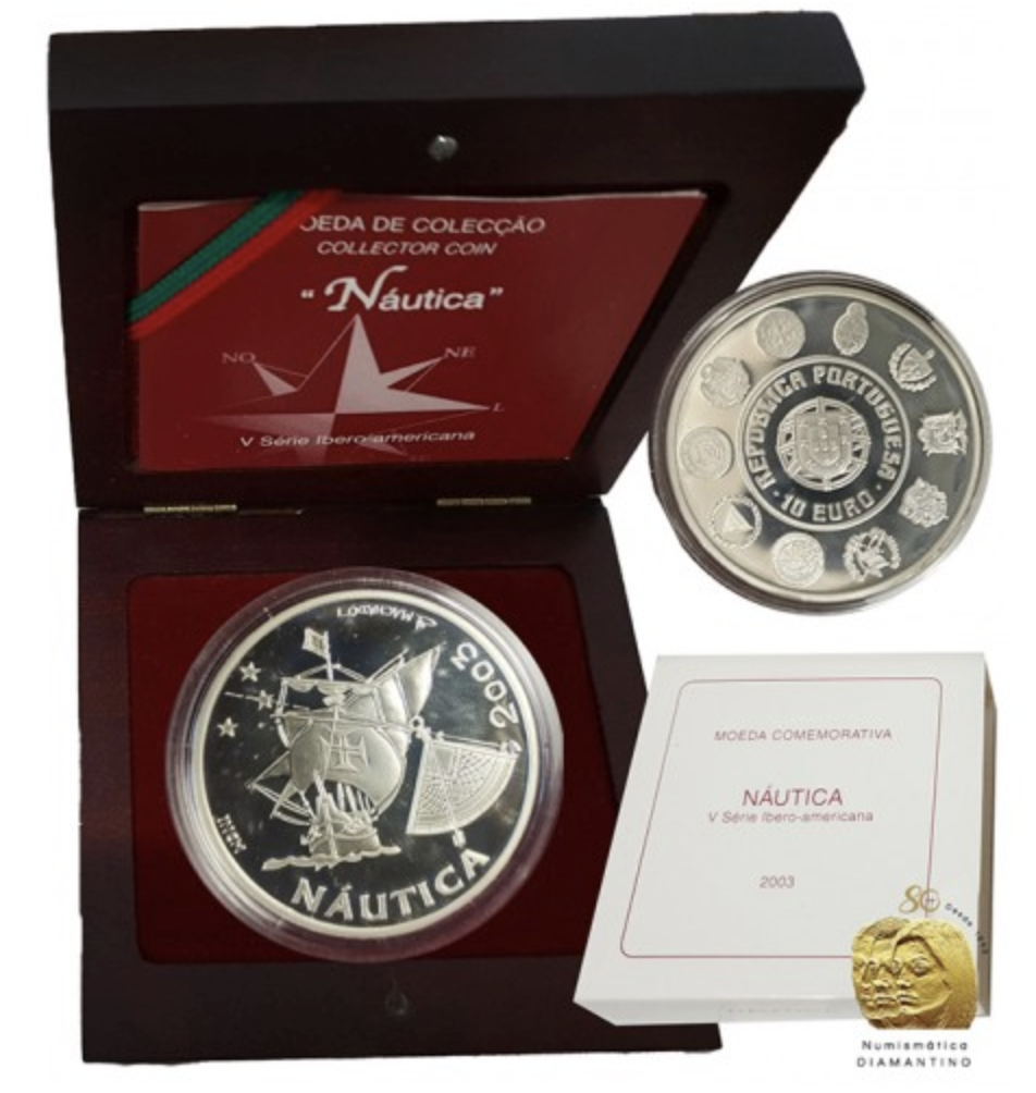Portugal 10€ "Náutica" Prata Proof 2003