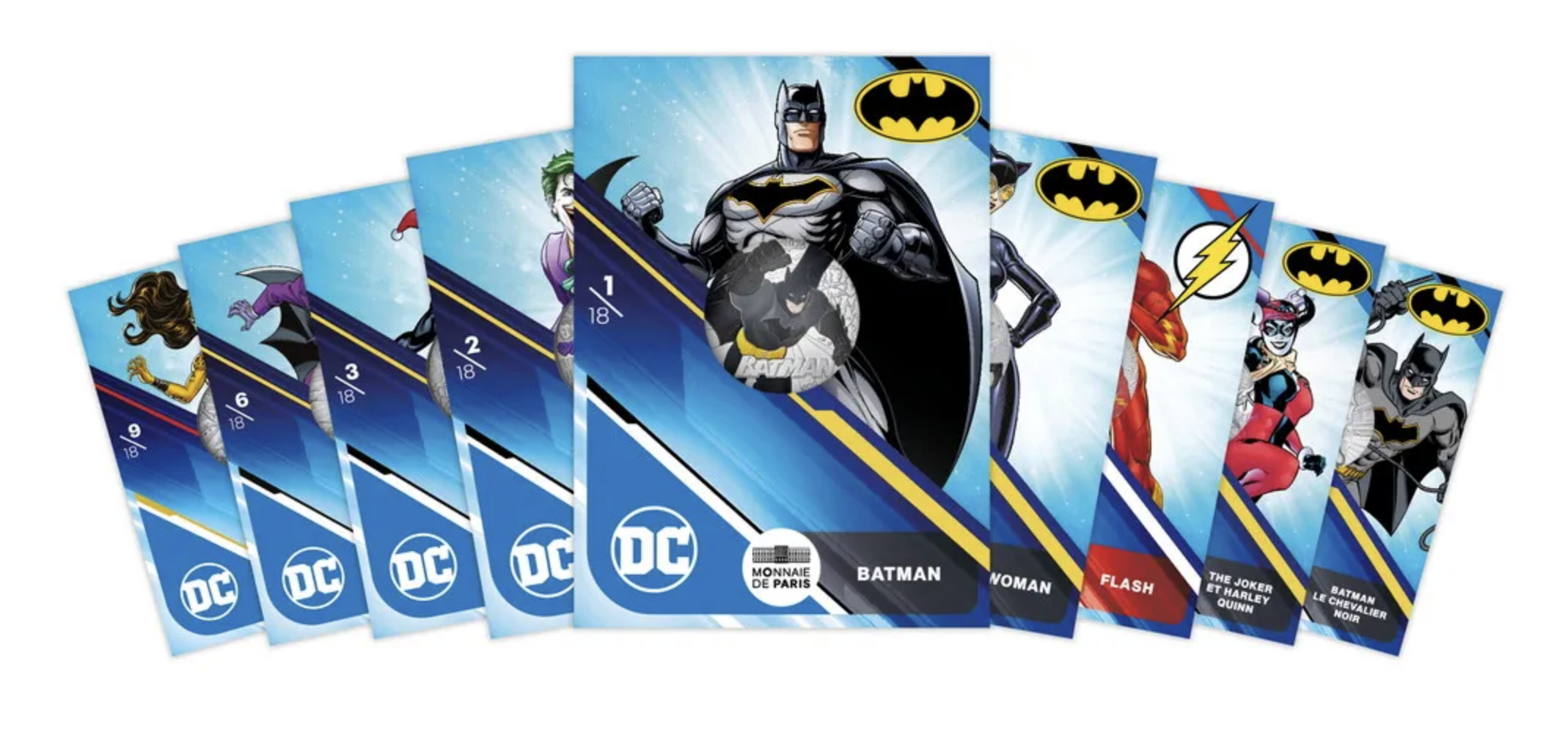França 9x 10€ DC  Comics 2025 Prata 