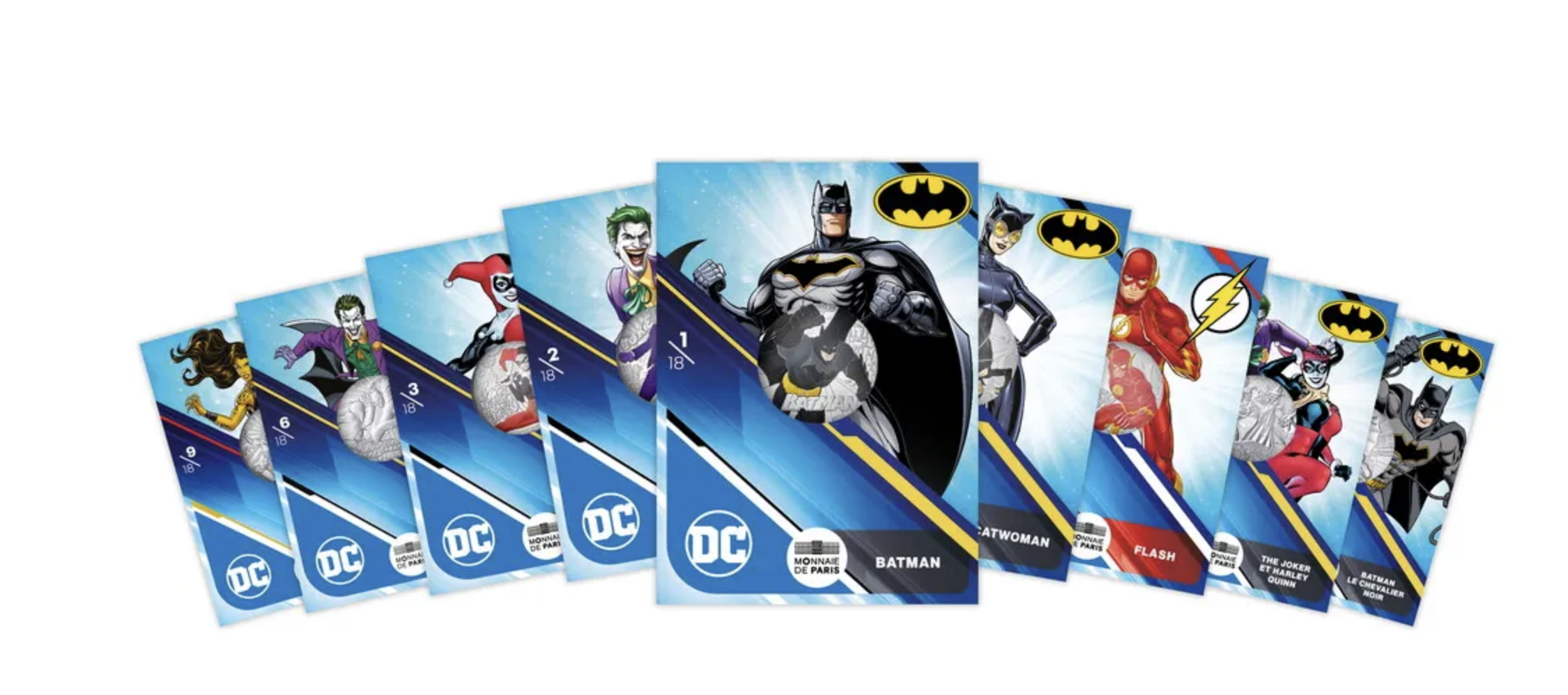 França 9x 10€ DC  Comics 2025 Prata 