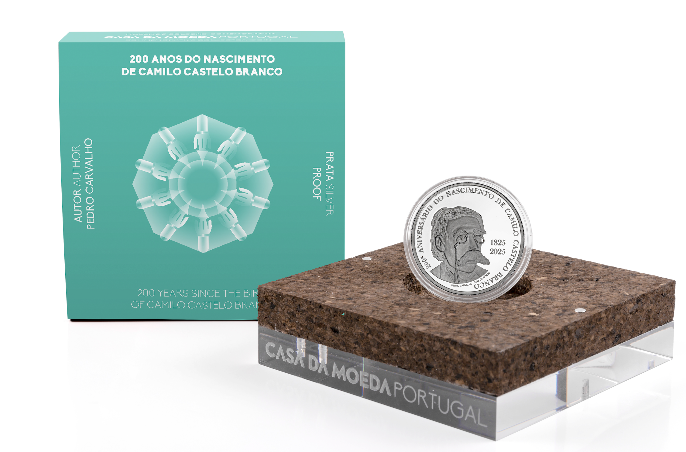 Portugal 5€ 200 Anos do Nascimento de Camilo Castelo Branco 2025 Prata Proof 