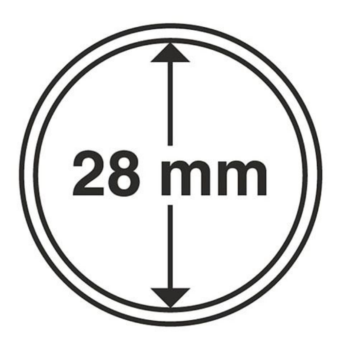 10 Cápsulas para moedas 28mm