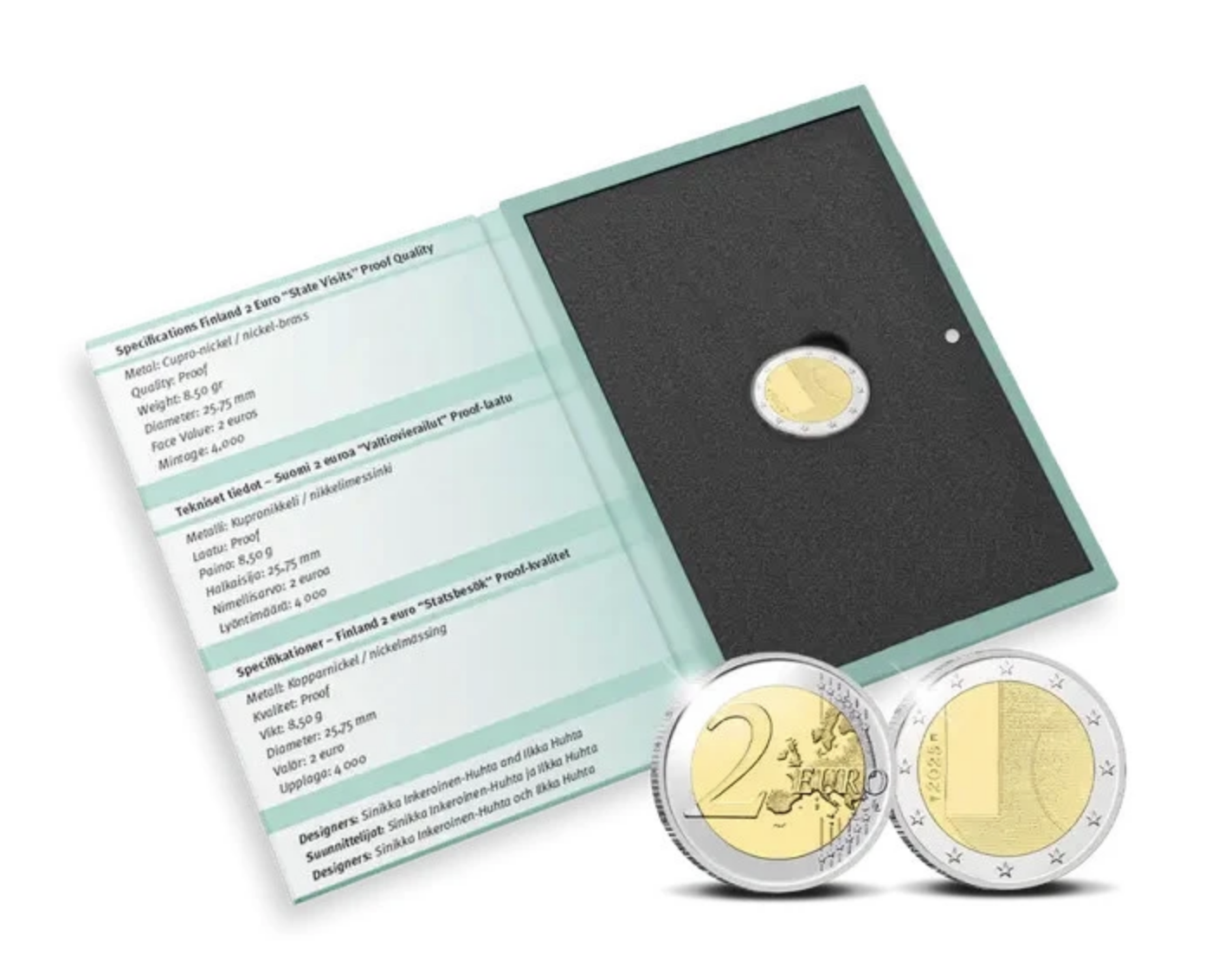 Finlândia 2€ Diplomacia e Política Externa 2025 Proof