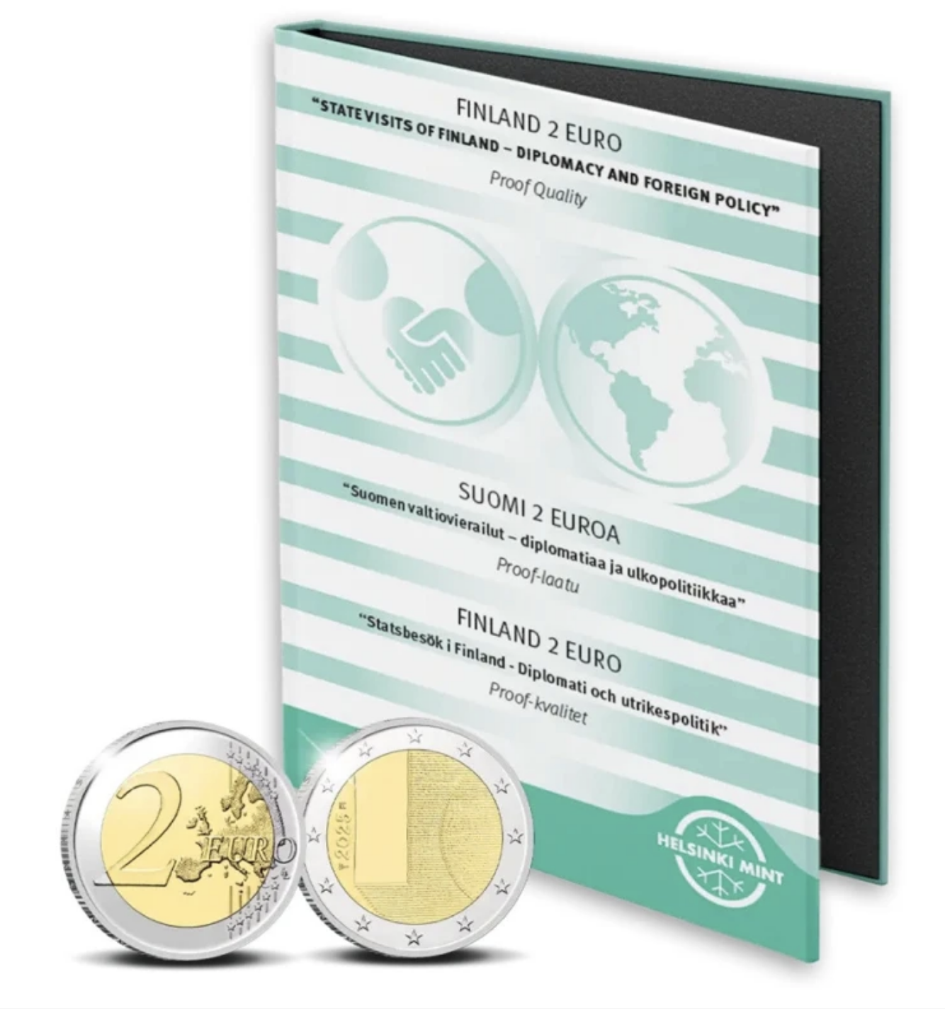 Finlândia 2€ Diplomacia e Política Externa 2025 Proof