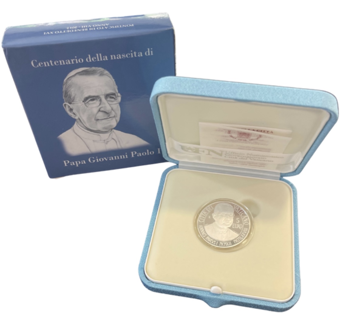 Vaticano 5€ 100 Anos do Nascimento do Papa João Paulo I 2012