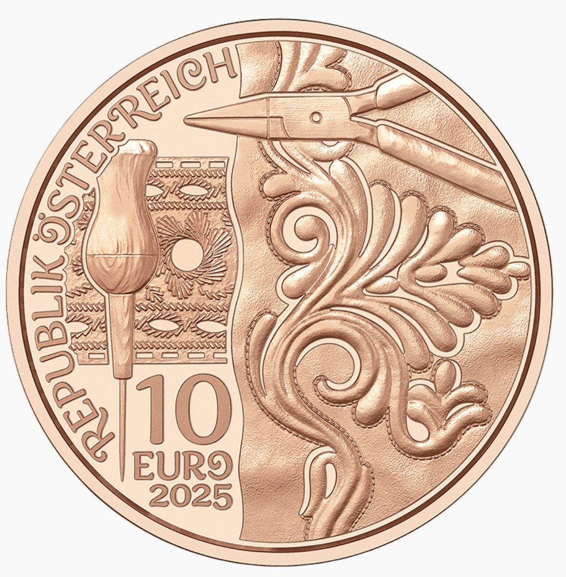 Áustria 10€ Leather 2025