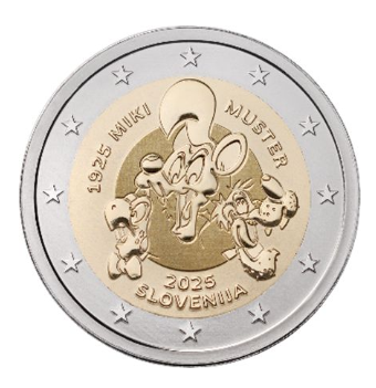 Eslovénia 2€ 100 Anos do Miki Muster 2025