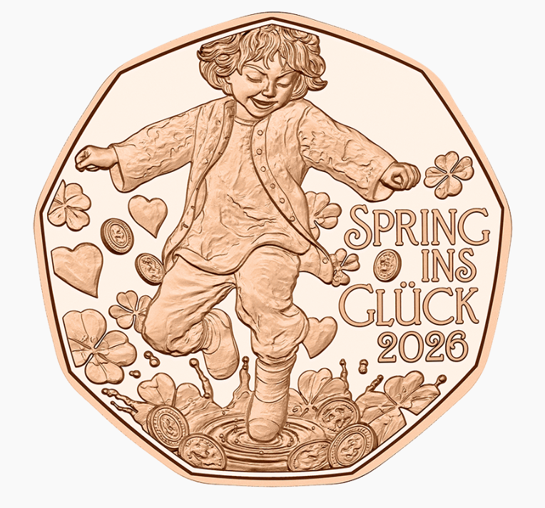 Áustria 5€ Saltar de Alegria (Ano Novo)  2026