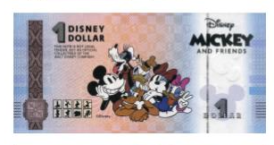 Nota 1 Disney Dolar Pluto 2025