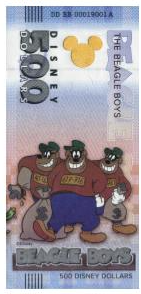 Nota 500 Disney Dolar Beagle Boys 2025