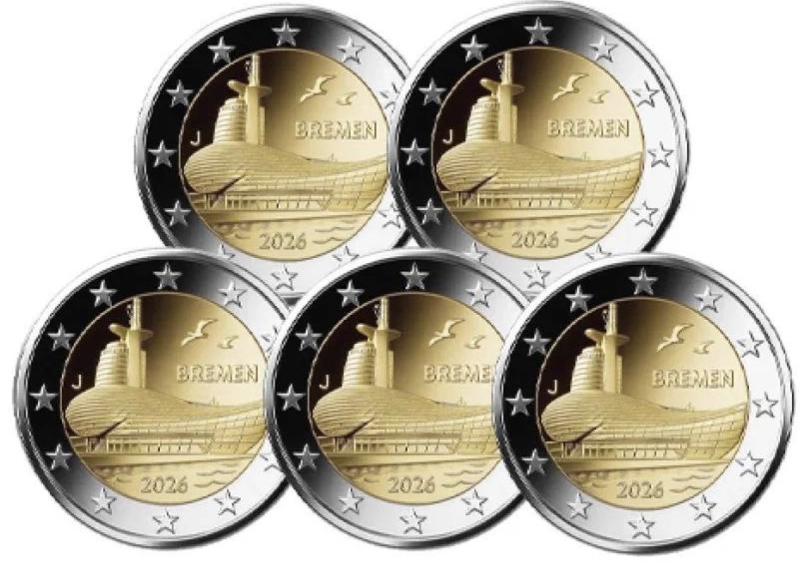 Alemanha 2€ Bremen (5 letras) 2026