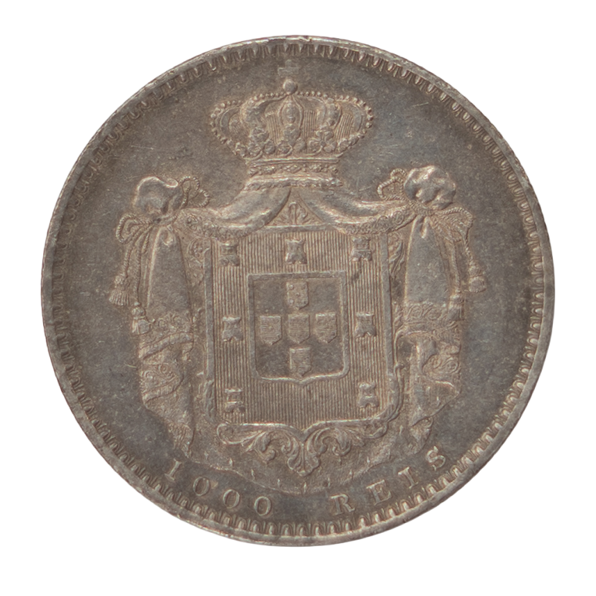 D. Maria II 1000 Réis 1845 Prata