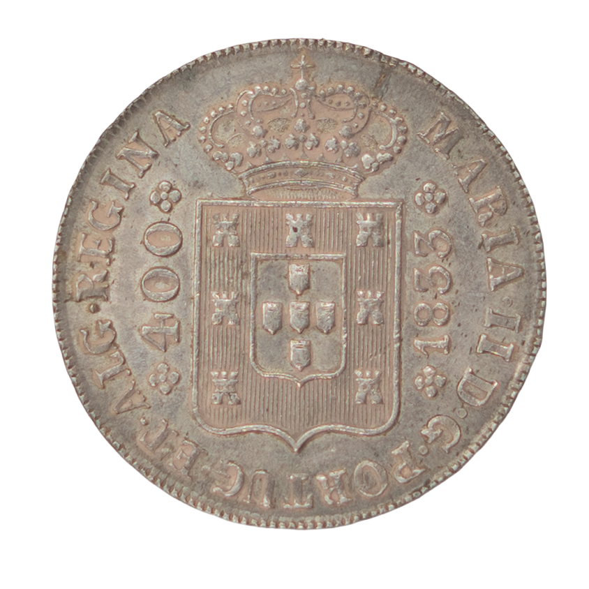 D. Maria II Cruzado Novo (480 Réis) 1833 Prata