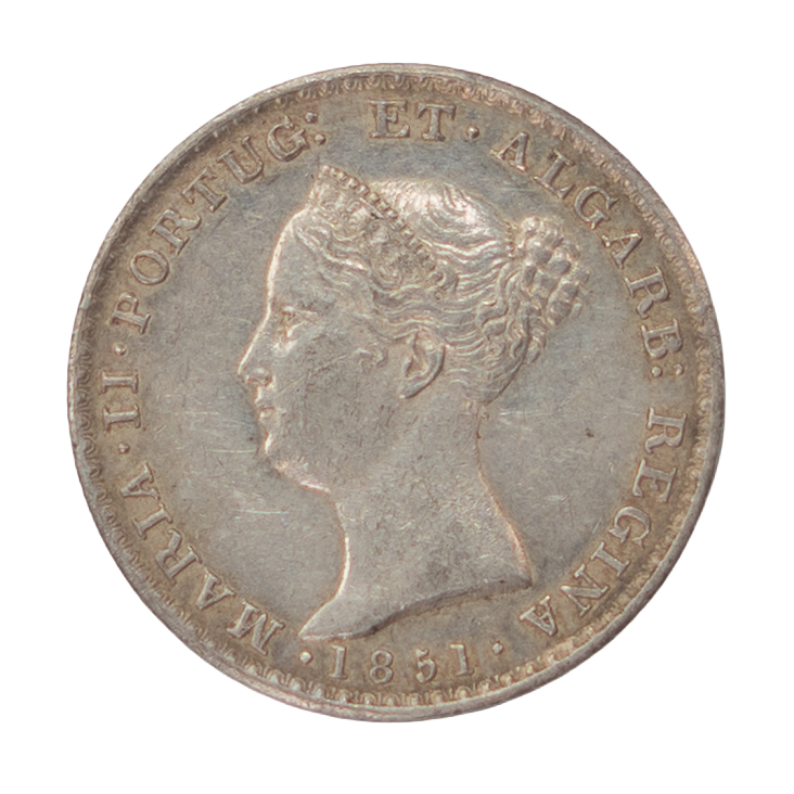 D. Maria II 500 Réis 1851 Prata
