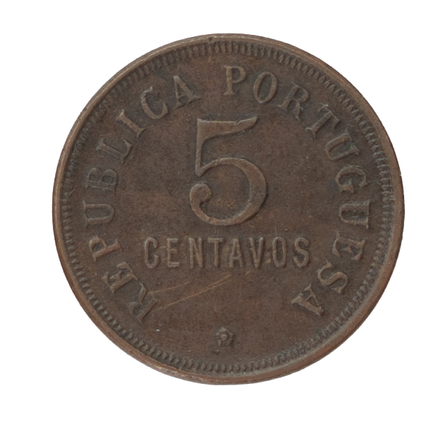 Angola 5 centavos 1921 Bronze
