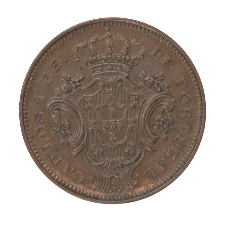 D. Carlos I 10 Réis 1901 Cobre