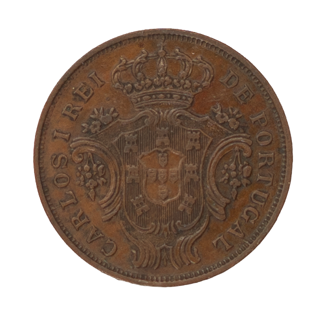D. Carlos I 5 Réis 1901 Cobre