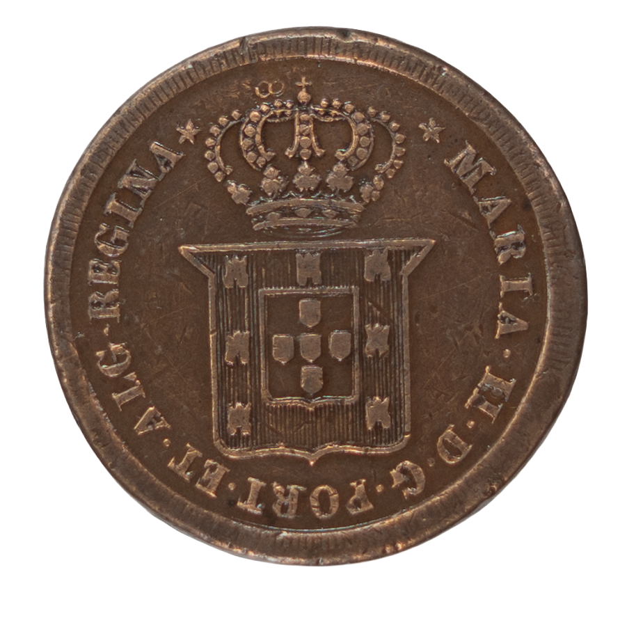 D. Maria II Pataco (40 Réis) Porto 1833 Bronze