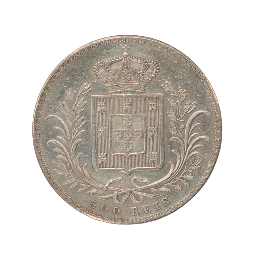 D. Luís I 500 Réis 1864 Prata