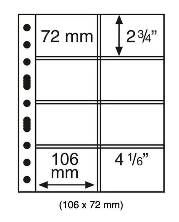 Folhas Grande 4 CT (para 8 Coincards)