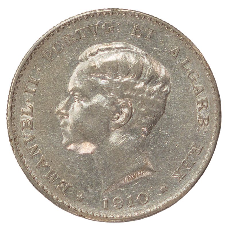 D. Manuel II 1000 Réis (Guerra Penínsular) 1910 Prata