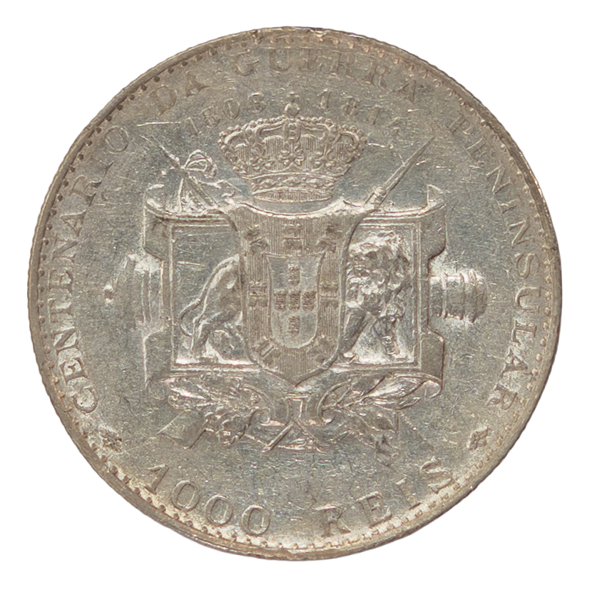 D. Manuel II 1000 Réis (Guerra Penínsular) 1910 Prata