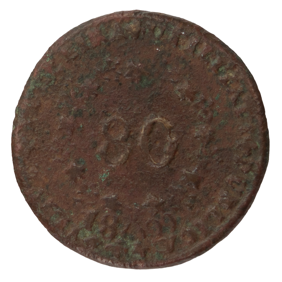 Açores D. Maria II 80 Réis Maluco 1829