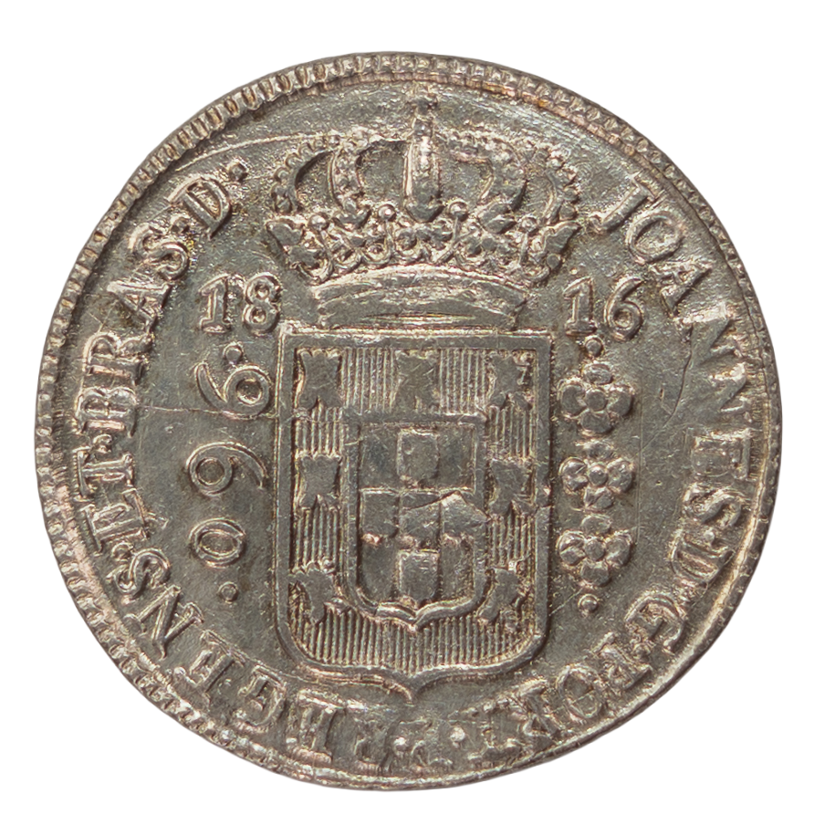 Brasil D. João P. Regente  960 Réis 1816 Bahía (Recunho S/8 Reales) Prata