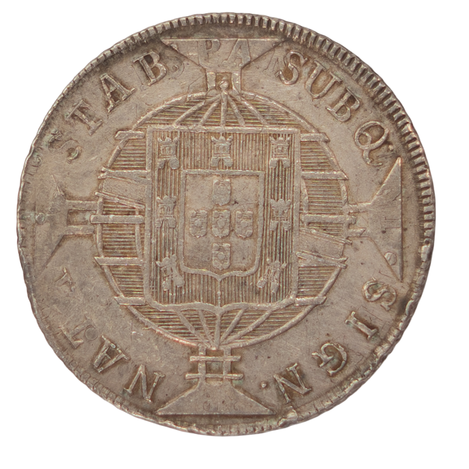 Brasil D. João VI 960 Réis 1818 Rio de Janeiro (Recunho S/8 Reales) Prata MBC