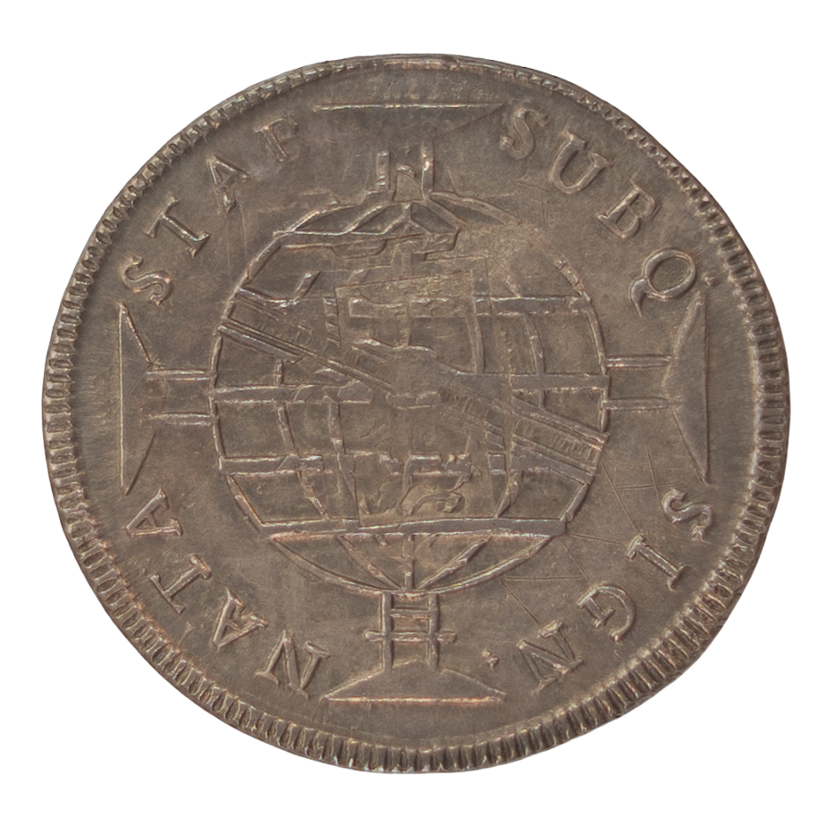 Brasil D. João P. Regente 960 Réis 1814 Bahia (Recunho S/8 Reales) Prata