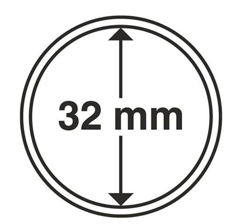 10 Cápsulas para moedas 32mm