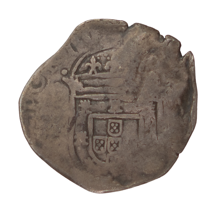 Brasil D. Afonso  VI Carimbo 200 Réis Sobre Tostão D. João IV N/D Prata