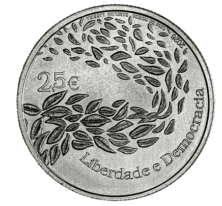  2,50€ Liberdade e Democracia (Cupro-Níquel) 2026