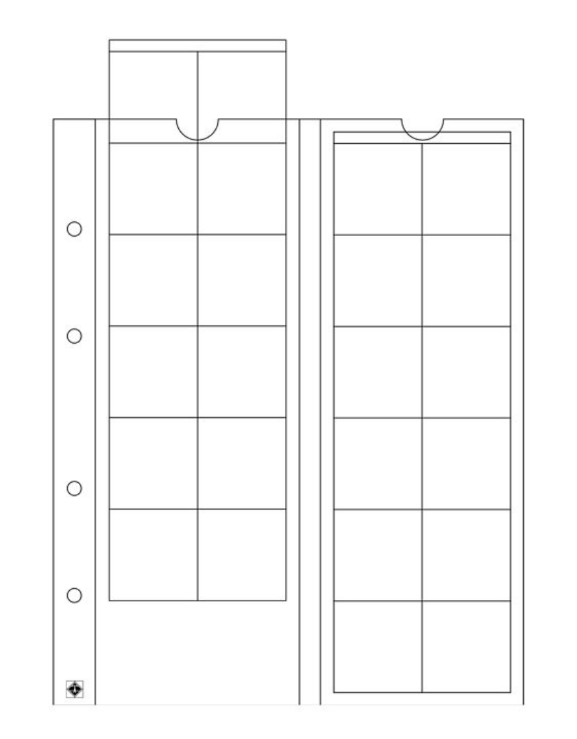Folhas Optima para Moedas 34mm
