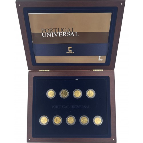 Portugal Universal coleção completa 9 moedas de ouro de 1/4€