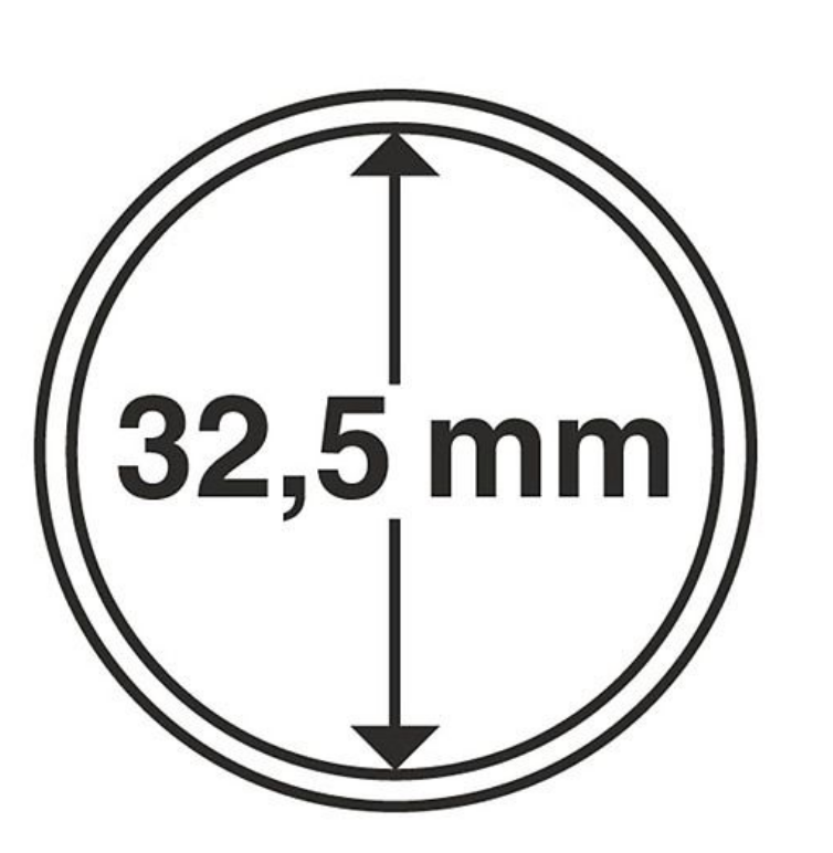 10 Cápsulas para moedas 32,5mm